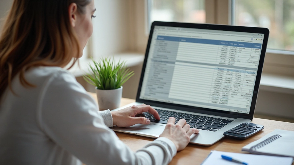 Mulher satisfeita revisando seu progresso financeiro com gráficos de crescimento positivo